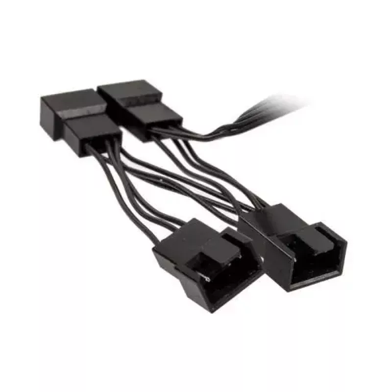 Kolink PGW-AC-KOL-113 1-op-4 PWM-ventilatorsplitterkabel, 35 cm, gevlochten, zwart