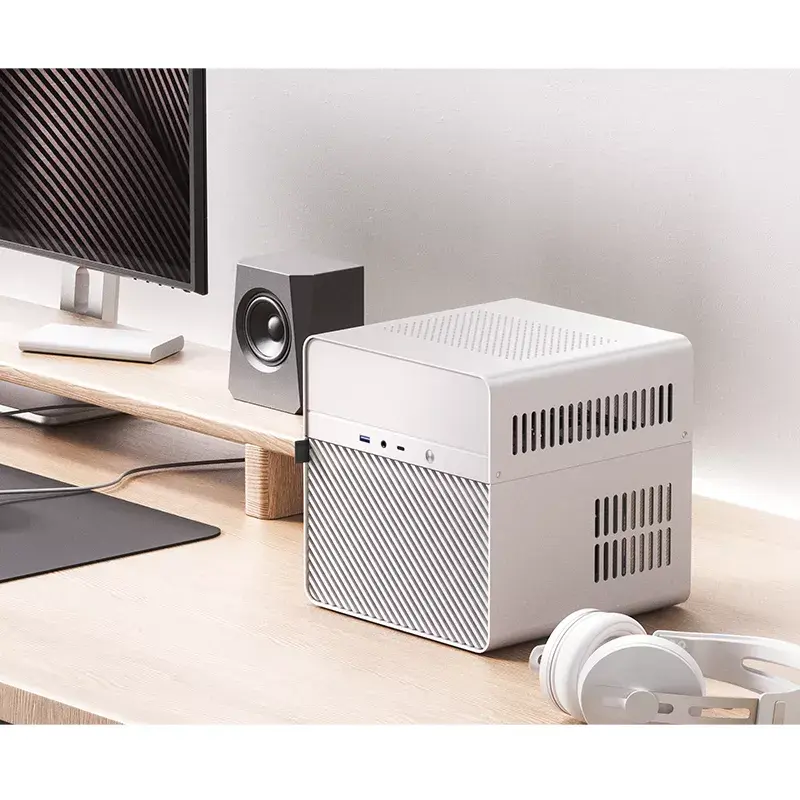 Jonsbo N2 Mini-ITX NAS-behuizing, kubus, aluminium/staal, wit