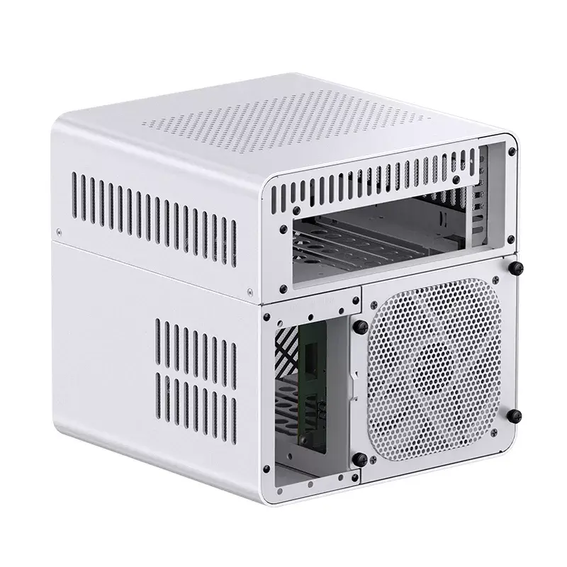 Jonsbo N2 Mini-ITX NAS-behuizing, kubus, aluminium/staal, wit