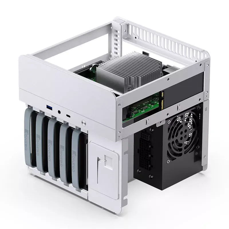Jonsbo N2 Mini-ITX NAS-behuizing, kubus, aluminium/staal, wit