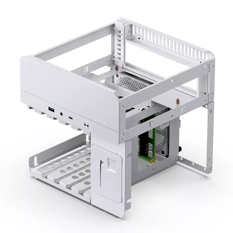 Jonsbo N2 Mini-ITX NAS-behuizing, kubus, aluminium/staal, wit