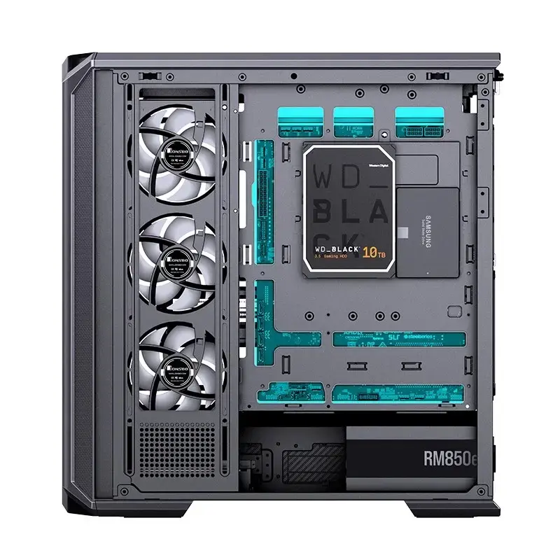 Computerbehuizing Jonsbo D400 midi tower ATX tempered glass – zwart