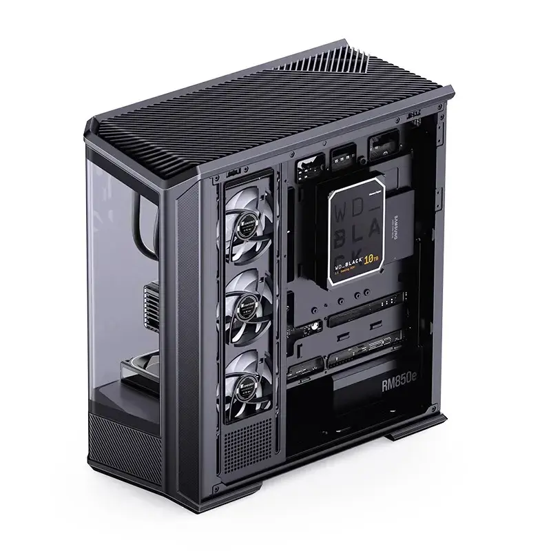 Computerbehuizing Jonsbo D400 midi tower ATX tempered glass – zwart