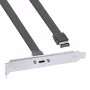 InLine PCI-slotbeugel, USB-C naar USB 3.2 frontpaneel Key-A intern, 0,5 m
