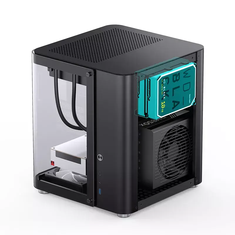 PC-behuizing Jonsbo TK-1 2.0 Mini Tower Zwart