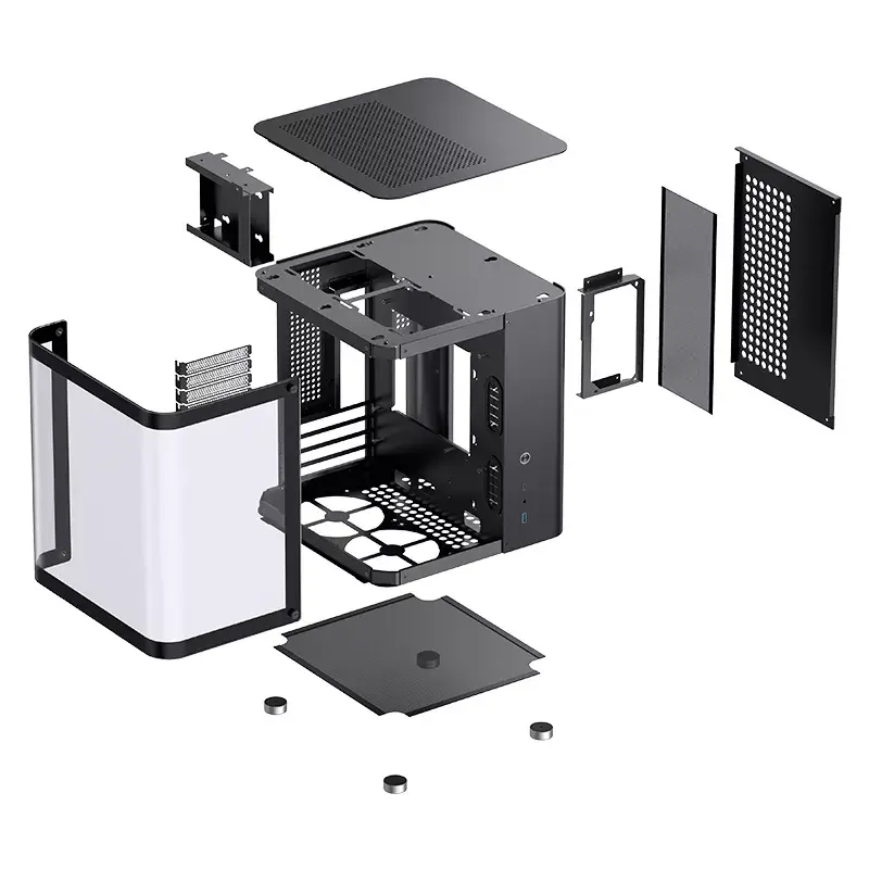 PC-behuizing Jonsbo TK-1 2.0 Mini Tower Zwart