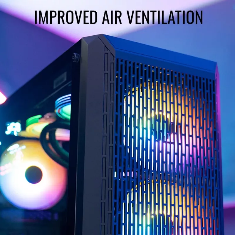 PC-behuizing Aerocool Beam-G-BK-V1 Mini Tower Zwart