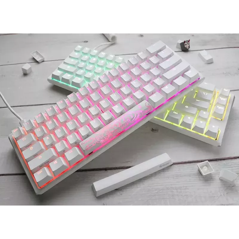 Ducky One 3 Mini Pure White toetsenbord gaming USB Duits mechanisch 61 toetsen