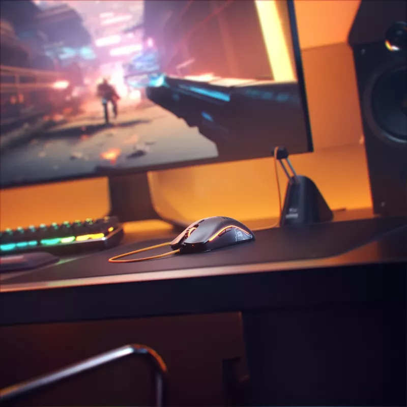 Glorious Gaming Glorious Model O- muis Regular (zwart), rechtshandig, optisch, USB Type-A, 3200 DPI, zwart
