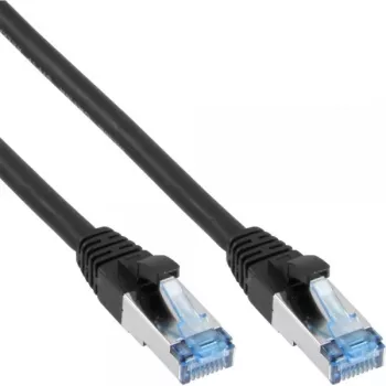 InLine patchkabel S/FTP PiMF Cat.6A halogeenvrij 500MHz zwart 10m