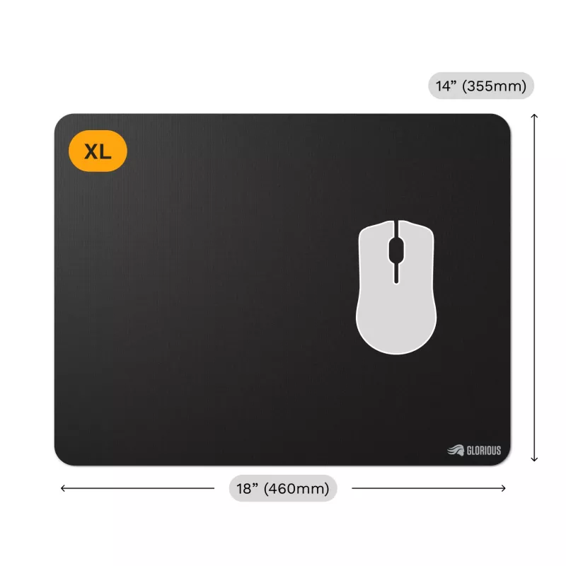 Muispad Glorious Gaming Glorious muis pad 2 XL edgeless zwart