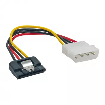 InLine SATA stroomadapterkabel 4-pin Molex / 15-pin SATA met vergrendeling 0,15 m