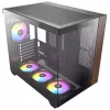 PC-behuizing Antec CX800 Midi Tower zwart, houtlook