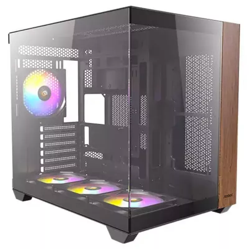 PC-behuizing Antec CX800 Midi Tower zwart, houtlook