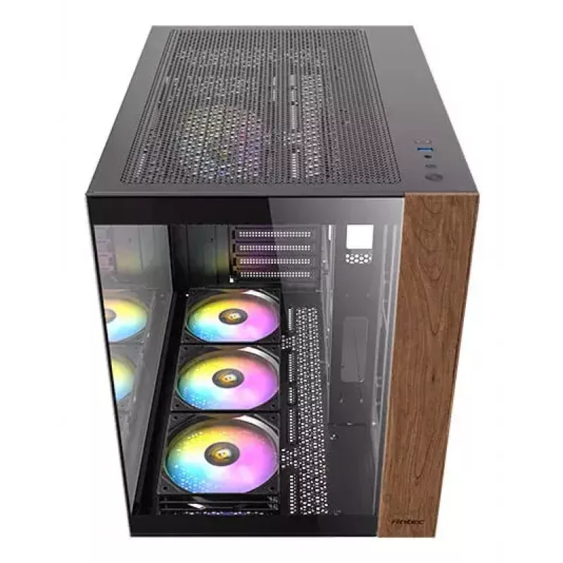 PC-behuizing Antec CX800 Midi Tower zwart, houtlook