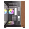 PC-behuizing Antec CX800 Midi Tower zwart, houtlook