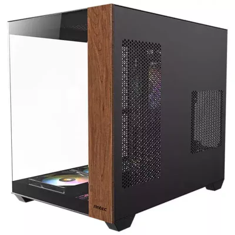 PC-behuizing Antec CX800 Midi Tower zwart, houtlook