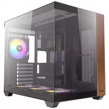 PC-behuizing Antec CX800 Midi Tower zwart, houtlook