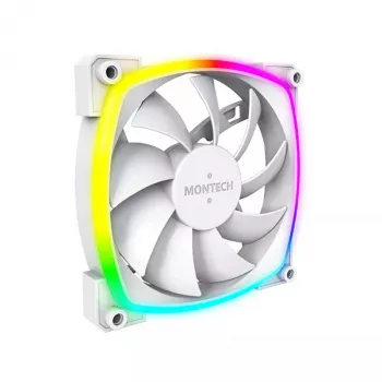 Ventilatormodule Montech AX120 PWM 120mm 12V 3-pin 4-pin wit