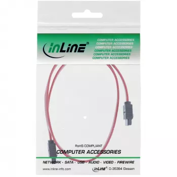 InLine SATA 6Gb/s-kabel met vergrendelingslipjes 0,3 m