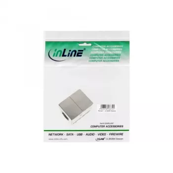 InLine Cat.6-adapter, volledig afgeschermd metaal, 2x RJ45-bus/bus, direct