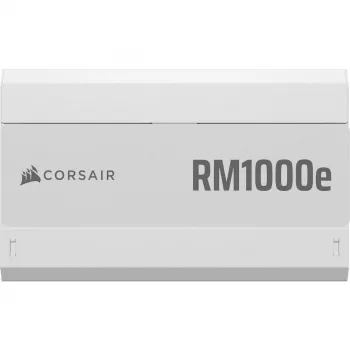 Voeding CORSAIR RMe Series RM1000e — 1000 W, ATX 3.1, 80 PLUS Gold, volledig modulair, wit, 120mm-ventilator