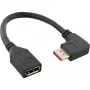 InLine DisplayPort 1.4-adapterkabel M/F, 8K4K, haaks rechts, zwart/goud