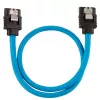 Corsair CC-8900251 Premium Sleeved SATA-kabel, 0,3 m, (2 stuks), blauw