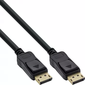 InLine DisplayPort-kabel, zwart, verguld, 2 m