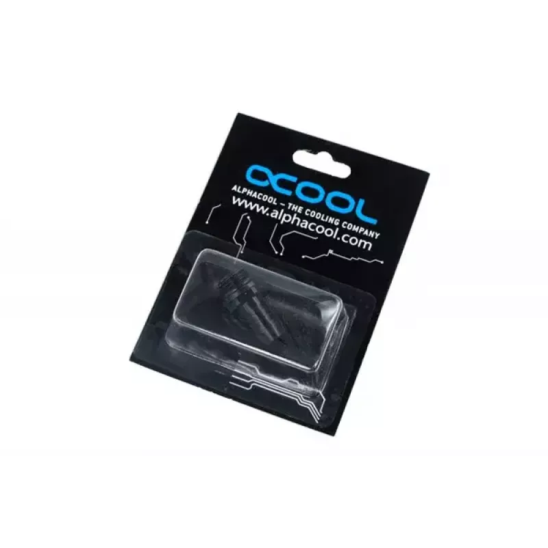 Fitting Alphacool 17093 messing zwart 22 mm hoogte 1 cm diameter