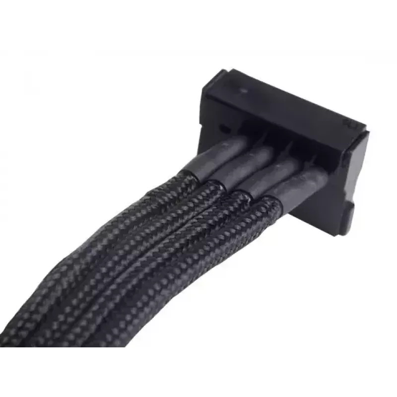 SilverStone SST-PP07-BTSB verlengkabel van 4-pins Molex naar 4x SATA, 300 mm, zwart