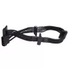 SilverStone SST-PP07-BTSB verlengkabel van 4-pins Molex naar 4x SATA, 300 mm, zwart