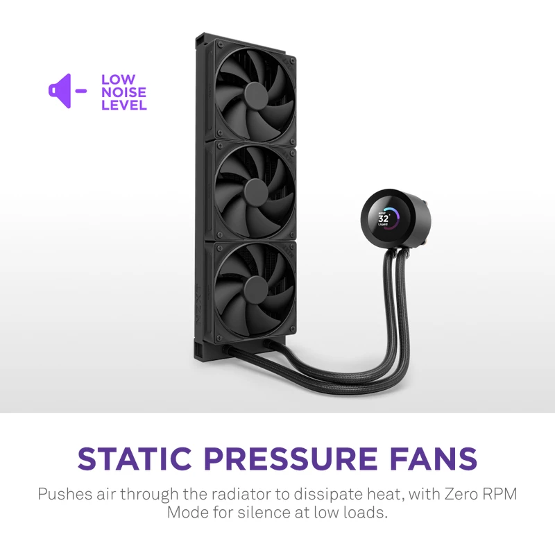 All-in-one-vloeistofkoeler NZXT Kraken Plus 360 12 cm zwart fluid dynamic bearing