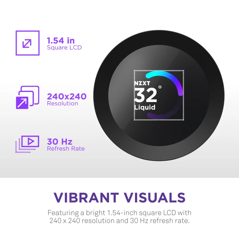 All-in-one-vloeistofkoeler NZXT Kraken Plus 360 12 cm zwart fluid dynamic bearing