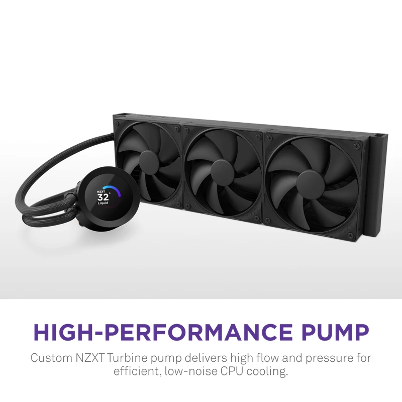 All-in-one-vloeistofkoeler NZXT Kraken Plus 360 12 cm zwart fluid dynamic bearing