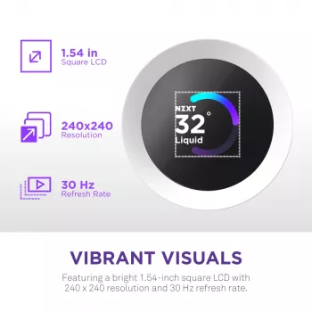 All-in-one-vloeistof-CPU-koeler NZXT Kraken Plus RGB 240 — 120mm-ventilator, FDB-lager, wit