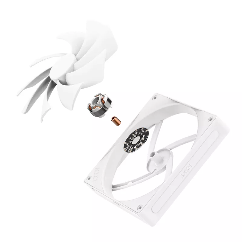 NZXT CPU-koeler F140Q 140mm stille luchtstroom PWM wit