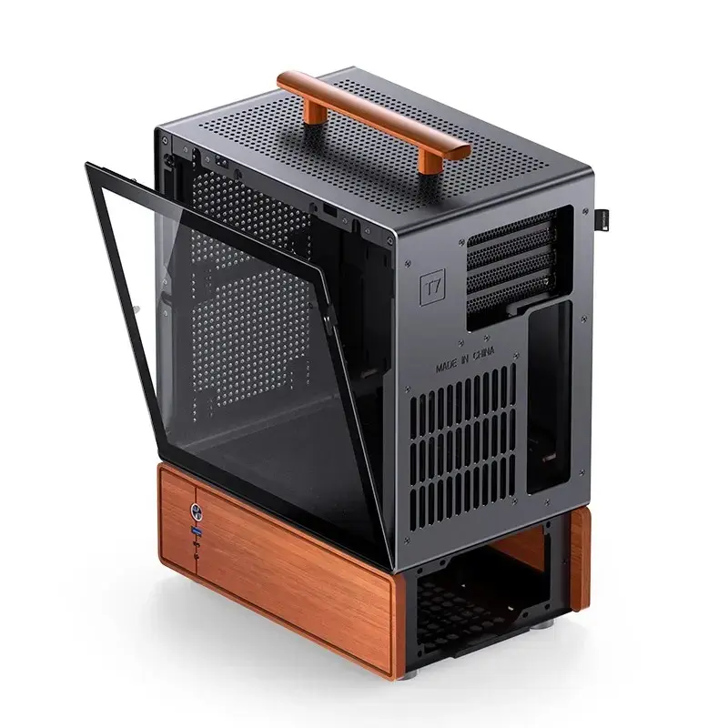 Pc-behuizing Jonsbo T7 midi-tower mATX gehard glas zwart