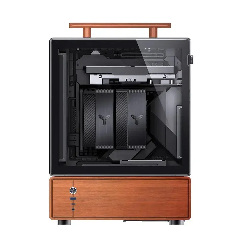Pc-behuizing Jonsbo T7 midi-tower mATX gehard glas zwart