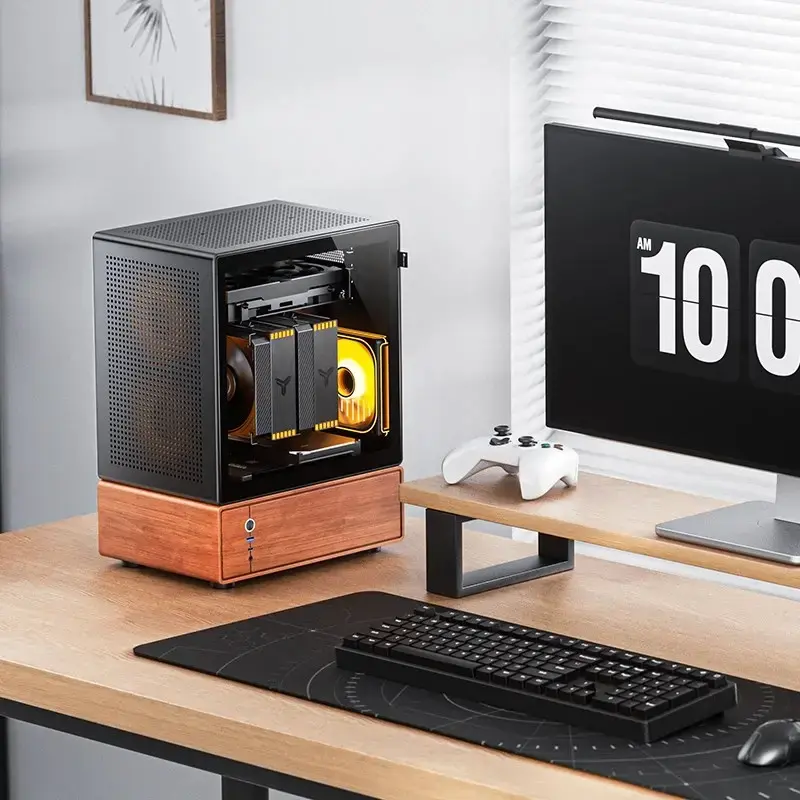 Pc-behuizing Jonsbo T7 midi-tower mATX gehard glas zwart