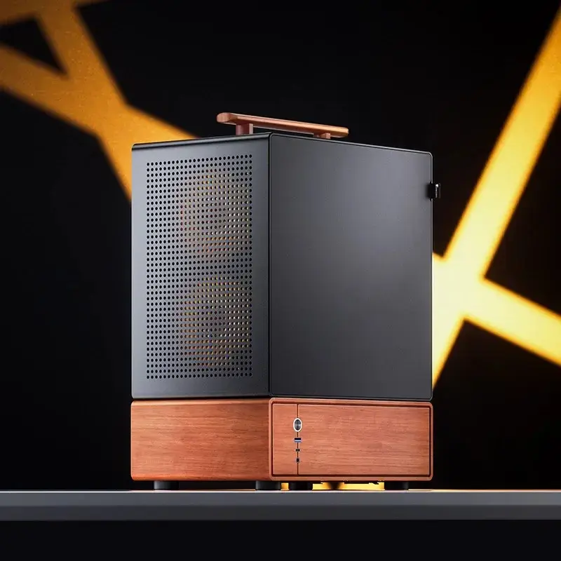 Pc-behuizing Jonsbo T7 midi-tower mATX gehard glas zwart
