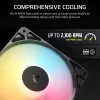 Koelventilator CORSAIR RS120-R ARGB 120 mm 3-pack, 120 mm, ARGB-verlichting, 3 ventilatoren