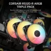 Koelventilator CORSAIR RS120-R ARGB 120 mm 3-pack, 120 mm, ARGB-verlichting, 3 ventilatoren