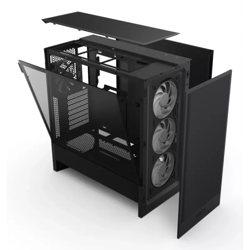 NZXT H5 Flow RGB (2024) Midi Tower-pc-behuizing, zwart