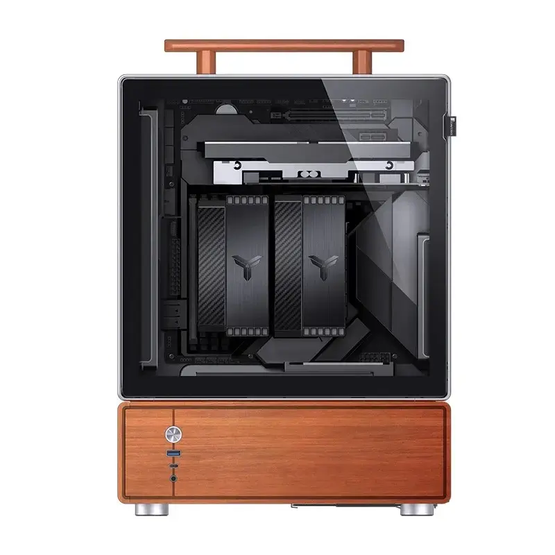 Pc-behuizing Jonsbo T7 midi-tower mATX gehard glas zilver