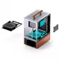 Pc-behuizing Jonsbo T7 midi-tower mATX gehard glas zilver