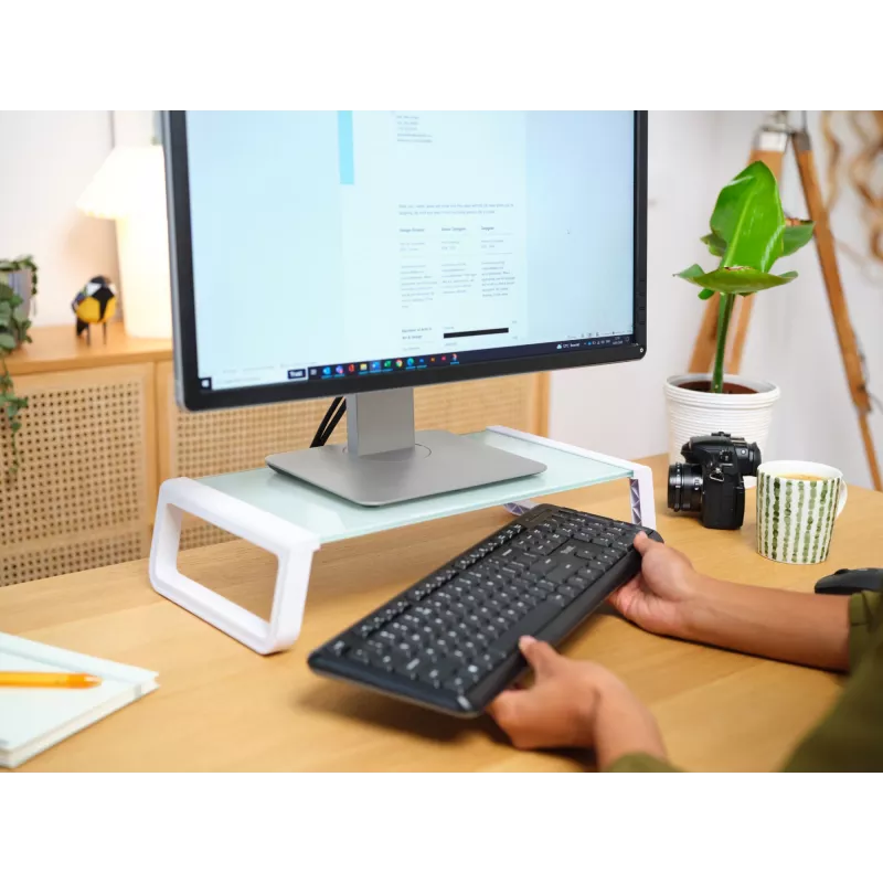 Trust 25351 monitorhouder / standaard voor het bureau transparant, wit