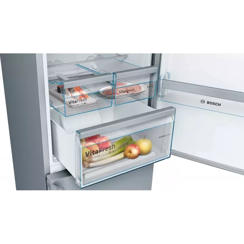 Bosch Serie 4 KGN397IEQ koel-vriescombinatie vrijstaand 368 L RVS