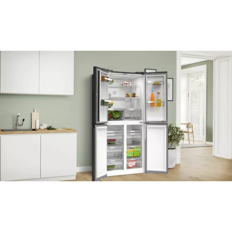 Bosch Serie 4 KMC85LBEA side-by-side koelkast, vrijstaand, 547 l, zwart
