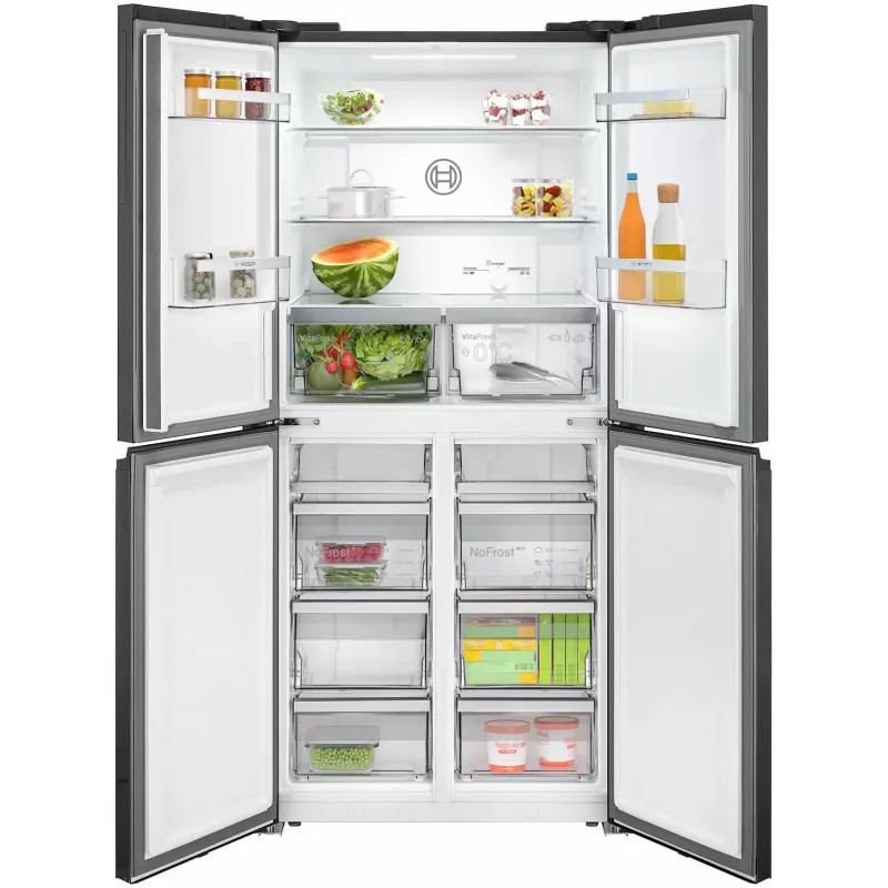Bosch Serie 4 KMC85LBEA side-by-side koelkast, vrijstaand, 547 l, zwart